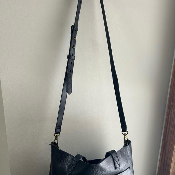 Black Leather Tote Bag - Picture 3 of 4